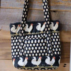Vera Bradley - RARE Vintage Chicken Tote (Chanticleer Pattern)